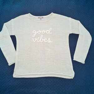 Marled Good Vibes lightweight knit Sweater‎ Mint Green Size L